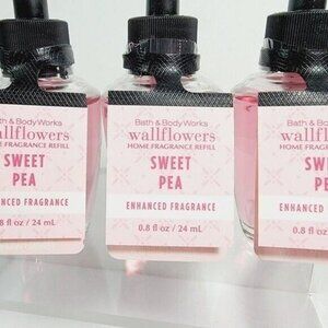 3 SWEET PEA Bath Body Works Wallflower Enhanced Refill Bulbs NEW